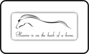 HORSE LOVER STICKER BUMPER FLOAT HEAVEN IS ON THE BACK OF A HORSE DECAL WINDOW