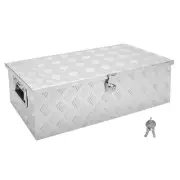30"X13"X10" Aluminum Pickup Trailer Truck Bed Tool Box Underbody Storage Silver