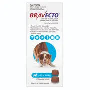 BRAVECTO Flea & Tick Chew Treatment 20-40Kg Dog - 2pk