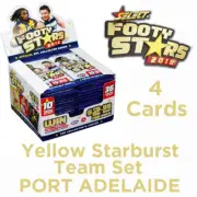 2018 AFL SELECT FOOTY STARS YELLOW STARBURST SET 4 CARDS - PORT ADELAIDE