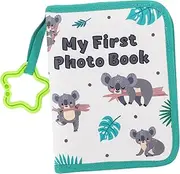 Vaguelly Album Newborn Cloth Album My First Photo Book Photo Book Soft Cloth Plush Record First Faux Scrapbook Green Pvc