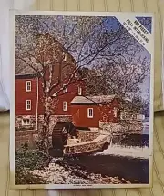 Vintage Whitman 600 Pc Jigsaw Puzzle, Old Mill, New Jersey - Factory Sealed