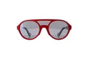 Moncler Sunglasses ML0052 66C Shiny Red and Grey Transparent Grey Mirror