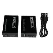 Aluminum USB KVM HDMI Extender Adapter RJ45 Cat6 Ethernet Network Cable