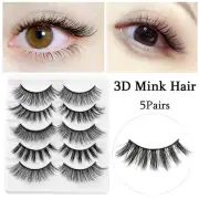 Makeup Reusable Natural Long False Eyelashes Wispy Fluffy 3D Faux Mink Hair