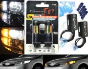 LED Switchback Light 4014 White Amber 4157 Bulbs Resistors DRL Daytime Replace