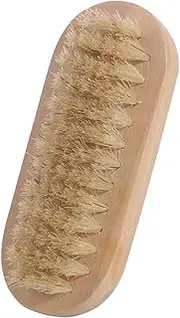 SOESFOUFU Nail Cleaning Brush Nail Brush Fingernail Scrub Cleaning Brush Nail Clean up Brush Nail Scrubbing Elliptical Cleaning Brush Nail Scrub Brush Natural