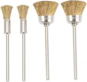 Garneck 4pcs Nail Drill Bit Cleaner Copper Wire Brush for Efficient Cleaning of Nail Drill Bits Professional and Home Use Multi Functional for Salon and Personal Care