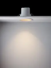 Flare LED Recessed Tri Colour Cut Out 90mm Downlight in White