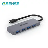 在飛比找momo購物網優惠-【ESENSE 逸盛】TYPE-C USB3.1 4埠 HU