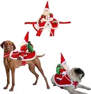 1 PCS Santa Claus Costumes Christmas Pet Dress Up Pet Cosplay Cat and Dog Costumes for Party (L-1)