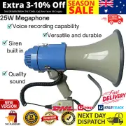 25W Handheld Megaphone PA System Loud Speaker Siren Voice Recorder with strap AU