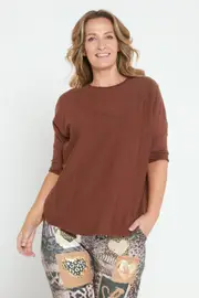 Jarrah Knit Top - Chocolate