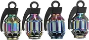 SWOOMEY 4 Pcs Durable Stainless Steel Air Nozzle Caps for Cars Motorcycles Lightweight Tire Stem Covers to Prevent Dirt and Damage for Vehicle