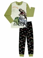 Sz 4-12 Jurassic World Pajamas Pants Shirt Set Dinosaur Boy Girl Park T Rex NWT