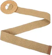 [Minkissy] Woven Dress Belt for Women Waist Belt with Buckle Chic and Stylish Accessory for Dresses and Pants Durable and Colorfast Design