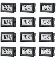 (12) Mini Digital Electronic Temperature Humidity Meters Gauges