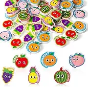 CJiangpo 60Pcs Fruit Religious Mini Eraser for Kids Bulk, Cute Cartoon Fruit Pencil Rubber Eraser Bible Religious 3D Desk Puzzle Erasers Sunday School Classroom Prizes Gifts Fruit Party Favors Filler