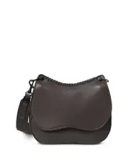 Callista Medium Saddle Bag Cocoa Grained Leather