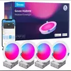 4 Pack Govee Smart Recessed Lighting 6” Wi-Fi Bluetooth Direct Connect RGBWW LED
