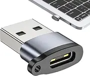 Type C Adapter - Female to Male Type C to USB Converter,Fast Charging Aluminum Alloy Charge Converter Portable Video Connector for Tablets Laptop Phone
