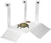 Acrylic Turtle Dock Basking Platform for Aquatic Turtles, No Screwdriver Required Effortless and Sturdy, Innovative Turtle Tank Fixture for Safety, Durability (14 Inch)