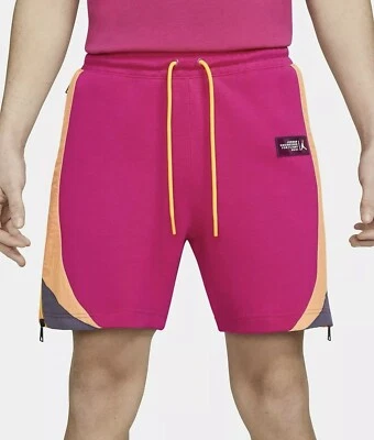 Nike Jordan 23 Engineered Fleece Shorts Pink Fireberry Citron CZ4822 Mens XL $80