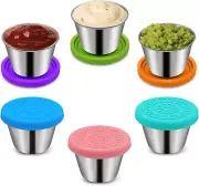 Small Condiment Containers with Lids Salad Dressing Container Stainless Steel