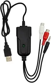 Ronyme Cassette Tapes to MP3 Converter Digital Audio Capture Card Compact USB 2.0 High Performance USB 2.0 Video Capture Card Device