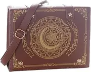 [Kawaii-Story] LB-6147-1 Magic Book Magic Book Circle Star Lolita Gothic Women's Messenger Bag 25.5 x 20.5 x 9 cm PU Brown, brown