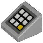 LEGO 樂高 淺灰色 印刷 1X1 KEYPAD 鍵盤 SLOPE 54200 54200PB106