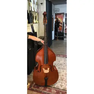 【又昇樂器】嚴選二手 Double Bass 低音大提琴 含輕量硬盒 附滾輪 可拖行