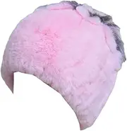 [keusyoi] Fashion Fur Hats for Women Winter Ski Snow Hat Fur Knitting Female Warm Snow Caps Ladies Elegant Beanies Cap