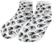 [QMNVBDS] Eyeball Line Pattern Socks Ankle Length Socks Casual Short Socks for Women Men Low Cut Sports Socks Running Socks No Show Socks Ankle Socks Athletic Socks Workout Socks, Style, One Size, Style