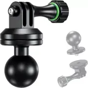Tripod Mount Adapter with 1/4"-20 Thread & 1'' TPU Ball Fit for for Gopro Hero