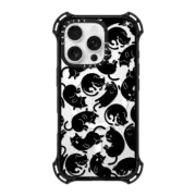 iPhone 16 Pro Bounce Case MagSafe Compatible Lazy Black Cats
