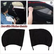 Car Rear Side Window Double Layer with Zipper Curtain Sunshade Cover UV Protect (for: Volvo)
