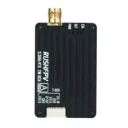 RUSHFPV 3.3GHz 2W 8CH VTX Video FPV Transmitter with Circular Polarized LHCP/ RHCP FPV Antenna for Long-Range Flights RC