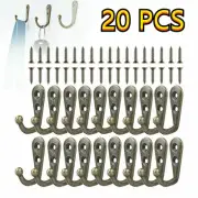 20/15/10/5PCS Double Hole Coat Hook 44*30mm Zinc Alloy Vintage Bronze Wall Hook