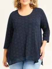TS TAKING SHAPE VIRTU plus size S / 16 Bamboo Sunrise Top stretch natural NWT!