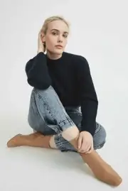 BNWT Witchery High Neck Lofty Knit Jumper Navy Blue Size S Only 1
