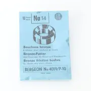Genuine Bergeon No 14 Bronze Clock Bushes 4019-P-10 (Pack of 10) (G3D14)