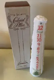 Vintage Colonial Candle Co 12 Days of Christmas Pillar Candle, Cape Cod, MA