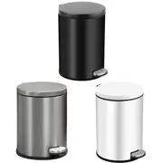 Trash Can Double Layer Foot Pedal Design with Lid Household Bin Kitchen Bathroom