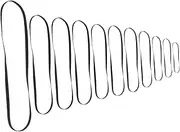 Hoement 11pcs Flat Turntable Belt Rubber Drive Belt for Phonograph Replacement Record Player Accessories Black