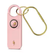 Personal Safety Alarm for Women, Travel Safety Keychains Siren Whistle, Loud Alarm, LED Strobe Light, Pink