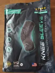 Modvel Knee Compression Sleeve. Knee brace for Men & Women black medium
