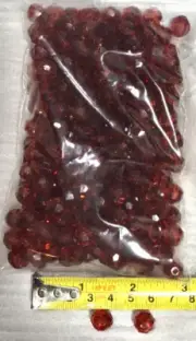 PLASTIC 10mm FACET ROOTBEER BROWN Bead 240pk Magnum Worm Harness or SPINNER