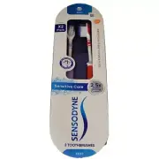 Sensodyne Sensitive Care Soft Toothbrush 2 Pack Purple and Red