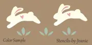 Joanie 12" Stencil Easter Spring Jumping Bunny Rabbit Border Prim DIY Craft Sign